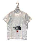 PLAY COMME des GARCONS×THE NORTH FACEプレイ コムデギャルソン×ザ ノース フェイス）の古着「マルチロゴプリントTシャツ」｜ホワイト