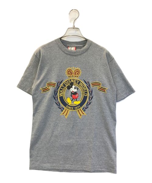 DISNEY（ディズニー）DISNEY (ディズニー) カレッジロゴライクTシャツ グレー サイズ:Mの古着・服飾アイテム