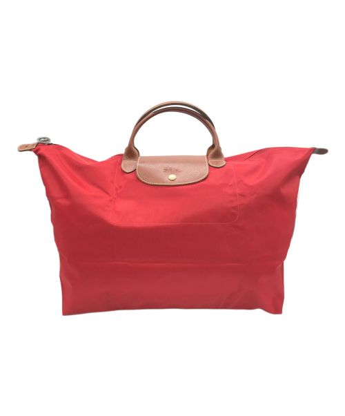 LONGCHAMP（ロンシャン）LONGCHAMP (ロンシャン) ナイロンボストンバッグ レッドの古着・服飾アイテム