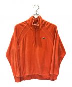 SUPREME×LACOSTE LIVEシュプリーム×ラコステライブ）の古着「Velour Half-Zip Track Top」｜オレンジ