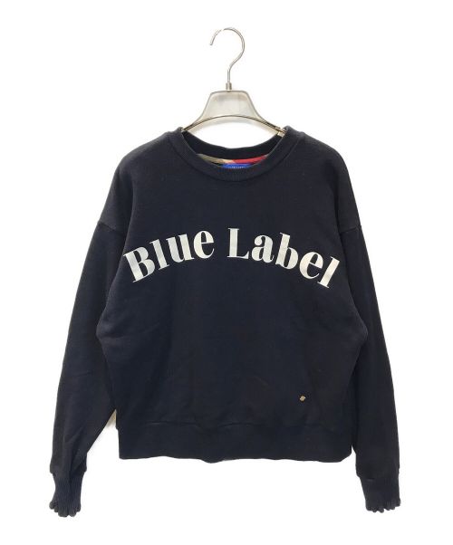 BLUE LABEL CRESTBRIDGE（ブルーレーベルクレストブリッジ）BLUE LABEL CRESTBRIDGE (ブルーレーベルクレストブリッジ) ロゴスウェット ネイビー サイズ:38の古着・服飾アイテム