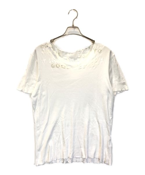 Maison Margiela（メゾンマルジェラ）Maison Margiela (メゾンマルジェラ) VネックTシャツ ホワイト サイズ:Mの古着・服飾アイテム