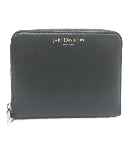 J&M DAVIDSON（ジェイ＆エム デヴィッドソン）J&M DAVIDSON (ジェイ＆エム デヴィッドソン) ラウンドジップミニウォレット グレーの古着・服飾アイテム