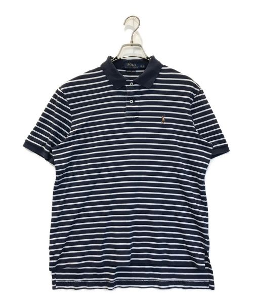 POLO RALPH LAUREN（ポロ・ラルフローレン）POLO RALPH LAUREN (ポロ・ラルフローレン) ボーダーポロシャツ ホワイト×ネイビー サイズ:Mの古着・服飾アイテム