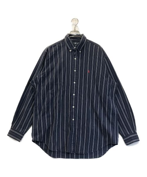 POLO RALPH LAUREN（ポロ・ラルフローレン）POLO RALPH LAUREN (ポロ・ラルフローレン) シアサッカーストライプシャツ ブルー サイズ:Lの古着・服飾アイテム