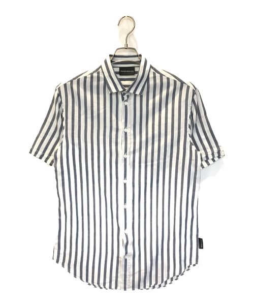 EMPORIO ARMANI（エンポリオアルマーニ）EMPORIO ARMANI (エンポリオアルマーニ) ストライプシャツ ブルー サイズ:Mの古着・服飾アイテム