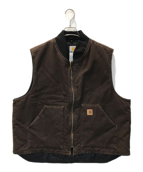 CarHartt（カーハート）CarHartt (カーハート) ダックベスト ブラウン サイズ:2XLの古着・服飾アイテム