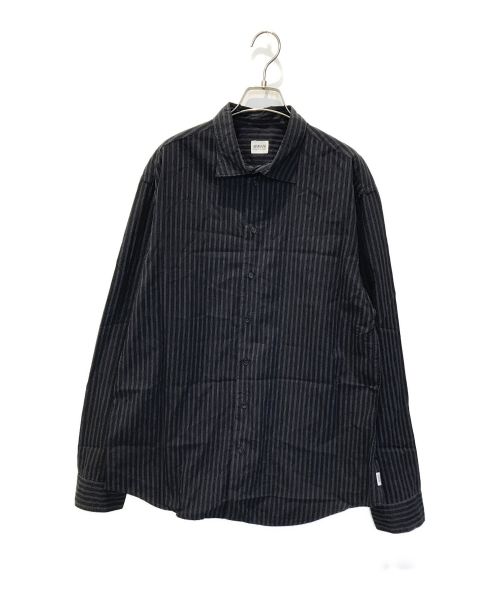 ARMANI COLLEZIONI（アルマーニ コレツィオーニ）ARMANI COLLEZIONI (アルマーニ コレツィオーニ) ストライプシャツ ネイビー サイズ:XLの古着・服飾アイテム