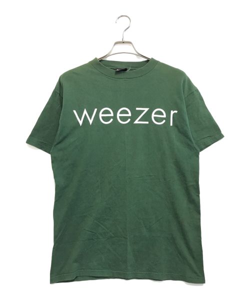 バンドTシャツ（バンドTシャツ）バンドTシャツ (バンドTシャツ) 90s	weezer(ウィーザー) バンドTシャツ グリーン サイズ:Lの古着・服飾アイテム