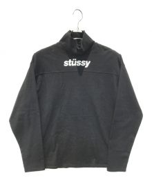 stussy（ステューシー）の古着「ロゴプリントハイネックカットソー」｜ブラック