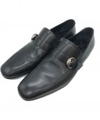 GUCCIグッチ）の古着「LEATHER STRAP LOAFERS」｜ブラック