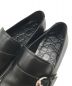 中古・古着 GUCCI (グッチ) LEATHER STRAP LOAFERS ブラック サイズ:40 1/2：12000円