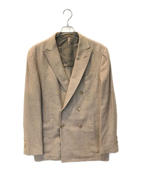 CARUSO（カルーゾ）CARUSO (カルーゾ) カシミヤ混ダブルジャケット ベージュ サイズ:50の古着・服飾アイテム