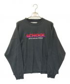 DAIRIKUダイリク）の古着「SCHOOL Embroidery Vintage Tee」｜ブラック