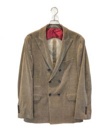 BRUNELLO CUCINELLI（ブルネロクチネリ）の古着「コーデュロイダブルジャケット」｜ブラウン