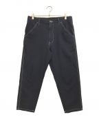 COMME des GARCONS SHIRTコムデギャルソンシャツ）の古着「Polyester Gabardine Pants」｜ネイビー