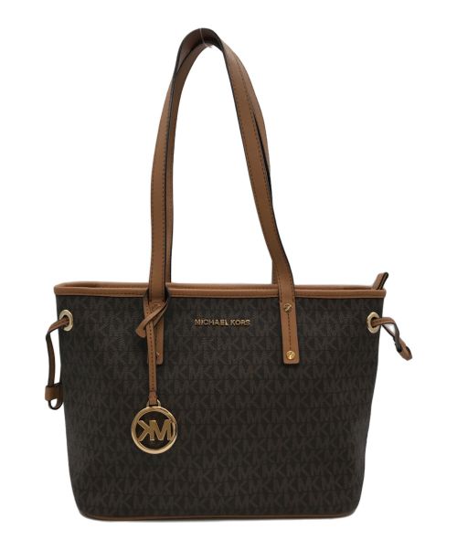 MICHAEL KORS（マイケルコース）MICHAEL KORS (マイケルコース) JET SET TRAVEL TOTE BAG ブラウンの古着・服飾アイテム