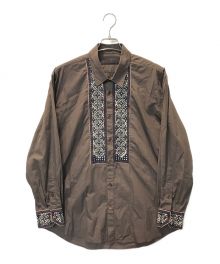 ETRO（エトロ）の古着「刺繍シャツ　112-15607-9661」｜ブラウン