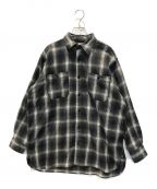 BEAMS×SUGAR CANEビームス×シュガーケーン）の古着「ビッグワークネルシャツ 11-11-6404-086」｜グレー