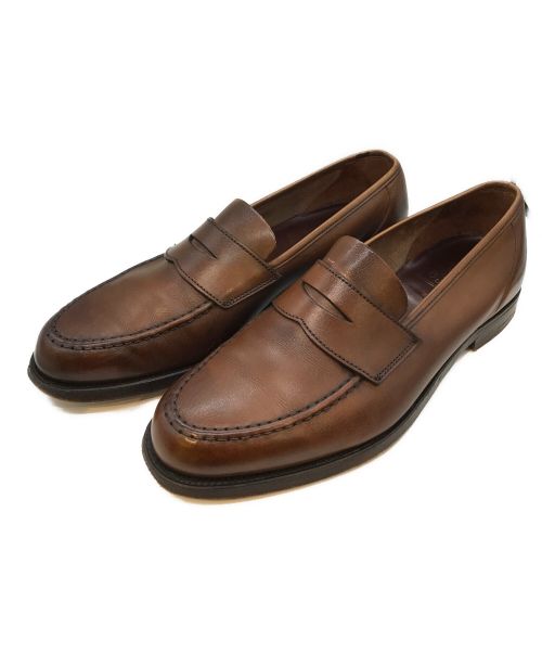 Crockett & Jones（クロケット＆ジョーンズ）Crockett & Jones (クロケット＆ジョーンズ) コインローファー ブラウン サイズ:表記無しの古着・服飾アイテム