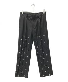 DRESSEDUNDRESSED（ドレスドアンドレスド）の古着「Eyelets Relaxed-Fit Suit Trousers　DUS21305」｜ブラック