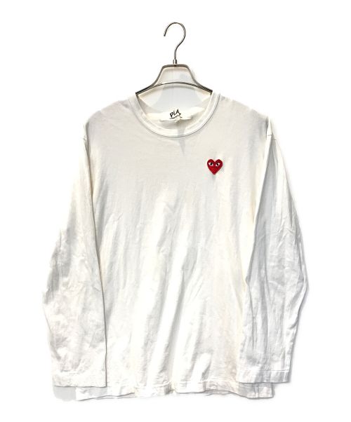 PLAY COMME des GARCONS（プレイ コムデギャルソン）PLAY COMME des GARCONS (プレイ コムデギャルソン) ロングスリーブTシャツ　AZ-T118 ホワイト サイズ:XXLの古着・服飾アイテム