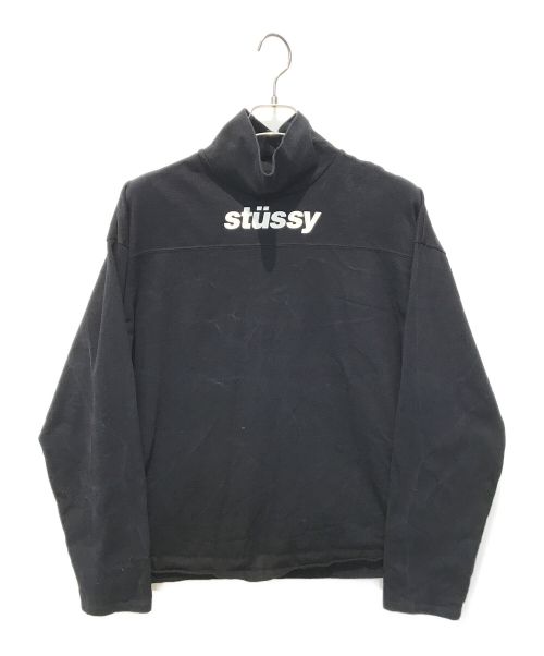 stussy（ステューシー）stussy (ステューシー) ロゴハイネックカットソー ブラック サイズ:Mの古着・服飾アイテム