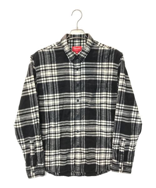 SUPREME（シュプリーム）Supreme (シュプリーム) ネルシャツ ホワイト×ブラック サイズ:Mの古着・服飾アイテム