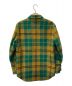 BURBERRY (バーバリー) ウールインサレートシャツジャケット ベージュ×グリーン サイズ:M：28000円