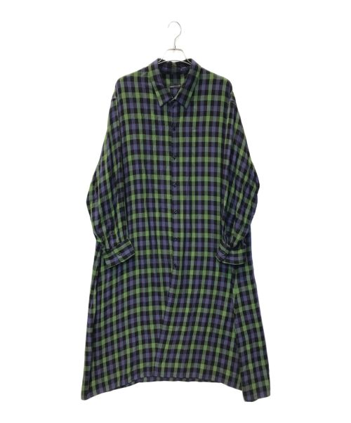 LAD MUSICIAN（ラッドミュージシャン）LAD MUSICIAN (ラッドミュージシャン) LONG SHIRT　2220-114 グリーン サイズ:46の古着・服飾アイテム