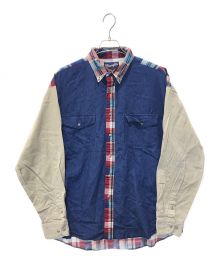 WOOLRICH（ウールリッチ）の古着「パッチワークシャツ　MP8512A」｜インディゴ