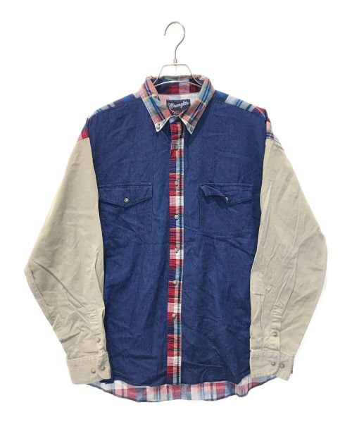 WOOLRICH（ウールリッチ）WOOLRICH (ウールリッチ) パッチワークシャツ　MP8512A インディゴ サイズ:36-175の古着・服飾アイテム