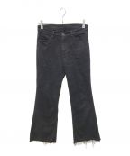 L'appartementアパルトモン）の古着「cropped flare denim　20030570003410」｜ブラック