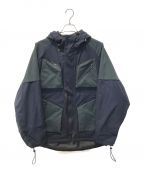 MAISON SPECIALメゾンスペシャル）の古着「Tech Different Material Combination Eyelet Mountain Parka　11232211219」｜ネイビー