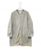 DANTONダントン）の古着「FLEECE COLLARLESS COAT　JD-8992」｜アイボリー