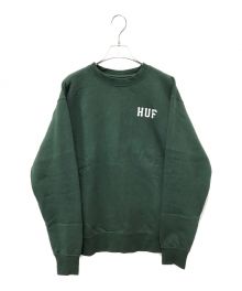 HUF（ハフ）の古着「Hロゴ裏起毛スウェット」｜グリーン