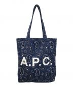 A.P.C.アーペーセー）の古着「ペイズリー柄トートバッグ」｜ネイビー