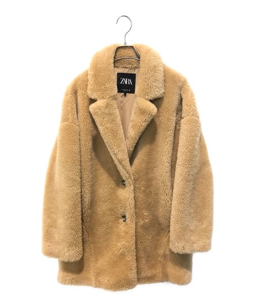 ZARA（ザラ）ZARA (ザラ) エコファーコート ブラウン サイズ:Sの古着・服飾アイテム