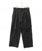 SHAREEFシャリーフ）の古着「DOUBLE CLOTH WIDE PANTS 23312009」｜グレー