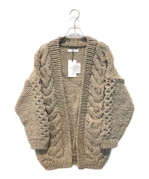 allumer（アリュメール）Allumer (アリュメール) Hand Knit Cardigan　8153202 ブラウン サイズ:1の古着・服飾アイテム