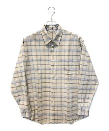 AURALEE（オーラリー）の古着「SUPER LIGHT WOOL CHECK SHIRT　A24SS01LC」｜ベージュ