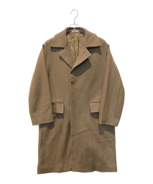 AURALEE（オーラリー）AURALEE (オーラリー) WOOL SILK MELTON COAT　A9AC01SN ブラウン サイズ:3の古着・服飾アイテム