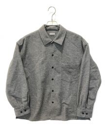 STEVEN ALAN（スティーブンアラン）の古着「W/NYLN TRIPLE-STICH CAMP COLLAR SHIRT　8111-149-0817」｜グレー