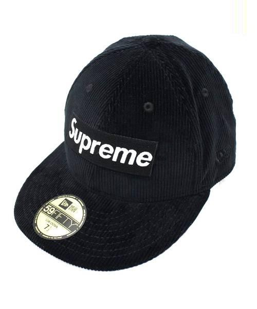 中古 古着通販 Supreme Newera シュプリーム ニューエラ コーデュロイボックスロゴキャップ ブラック サイズ Size 7 1 2 ブランド 古着通販 トレファク公式 Trefac Fashion