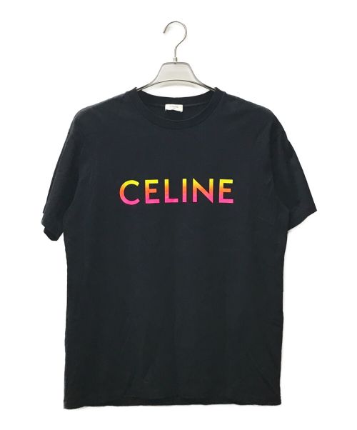 CELINE セリーヌ ロゴプリントTシャツ ブラック XS-