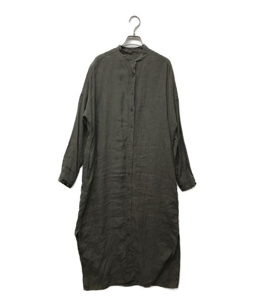 DEUXIEME CLASSE（ドゥーズィエム クラス）Deuxieme Classe (ドゥーズィエム クラス) Linen ワンピース カーキ サイズ:FREEの古着・服飾アイテム