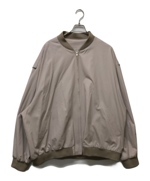 URU（ウル）uru (ウル) ナシジコットンオーバーサイズジップアップブルゾン ベージュ サイズ:SIZE L(3)の古着・服飾アイテム