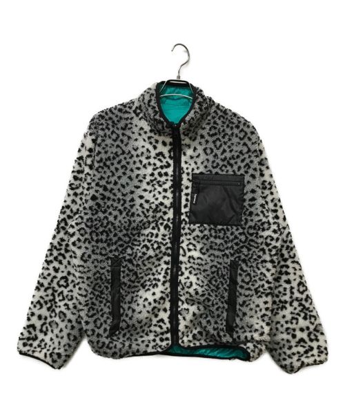 SUPREME（シュプリーム）SUPREME (シュプリーム) Leopard Fleece Reversible Jacket グリーン×グレー サイズ:XLの古着・服飾アイテム