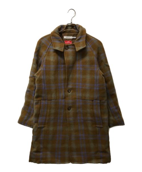 nonnative（ノンネイティブ）nonnative (ノンネイティブ) STRANGER オンブレプレイド ウールメルトン3Bコート ブラウン サイズ:Sの古着・服飾アイテム