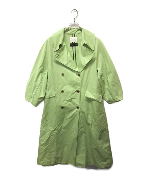 Ameri（アメリ）Ameri (アメリ) TURKEY ORGANIC FLARE TRENCH COAT グリーン サイズ:TLの古着・服飾アイテム